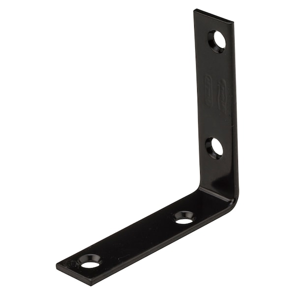 National Hardware National Hardware 3 in. H X 0.75 in. W X 0.011 in. D Black Steel Inside Corner Brace N266-483 - main